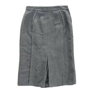 Marc Jacobs Oda Mae Gray Wool Mohair Pleated Pencil Skirt Woman's Sz 6